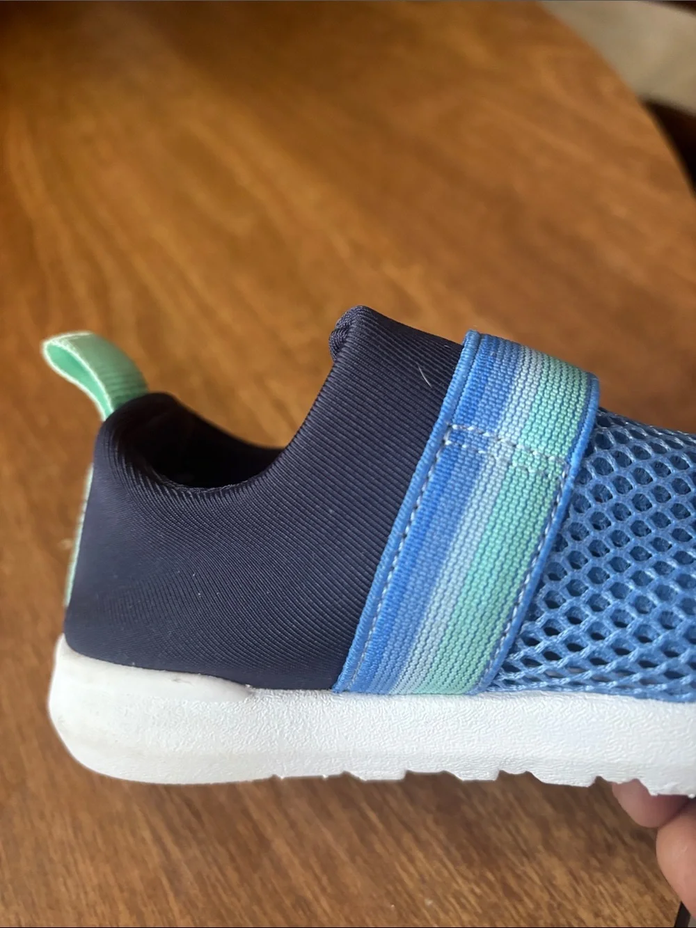 Cat & Jack Kids Blue Mesh Water Shoe with Mint Strap Accent
